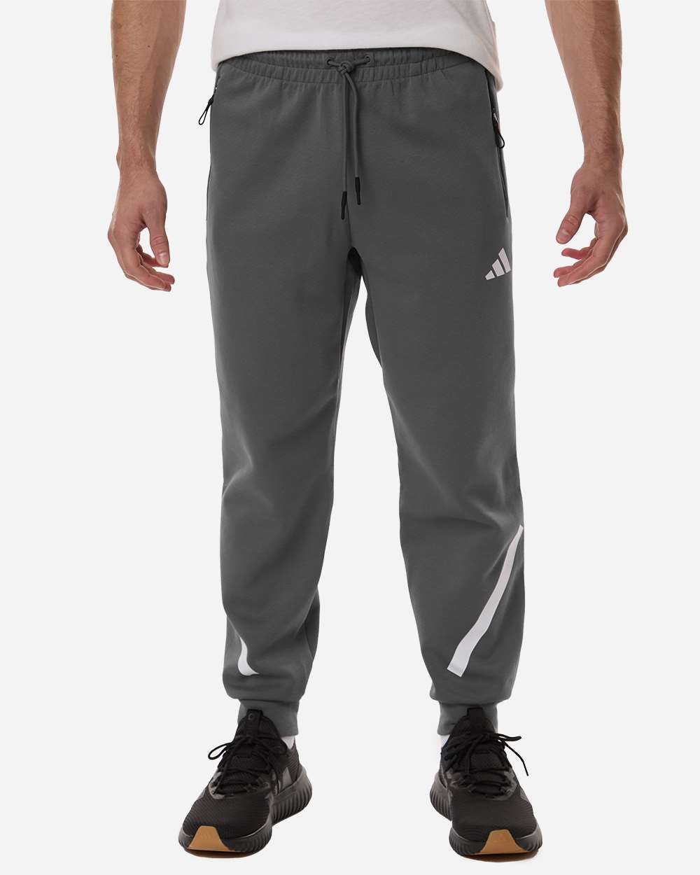 adidas Men's Z.N.E Joggers in Team Grey Four/ White, style AT222