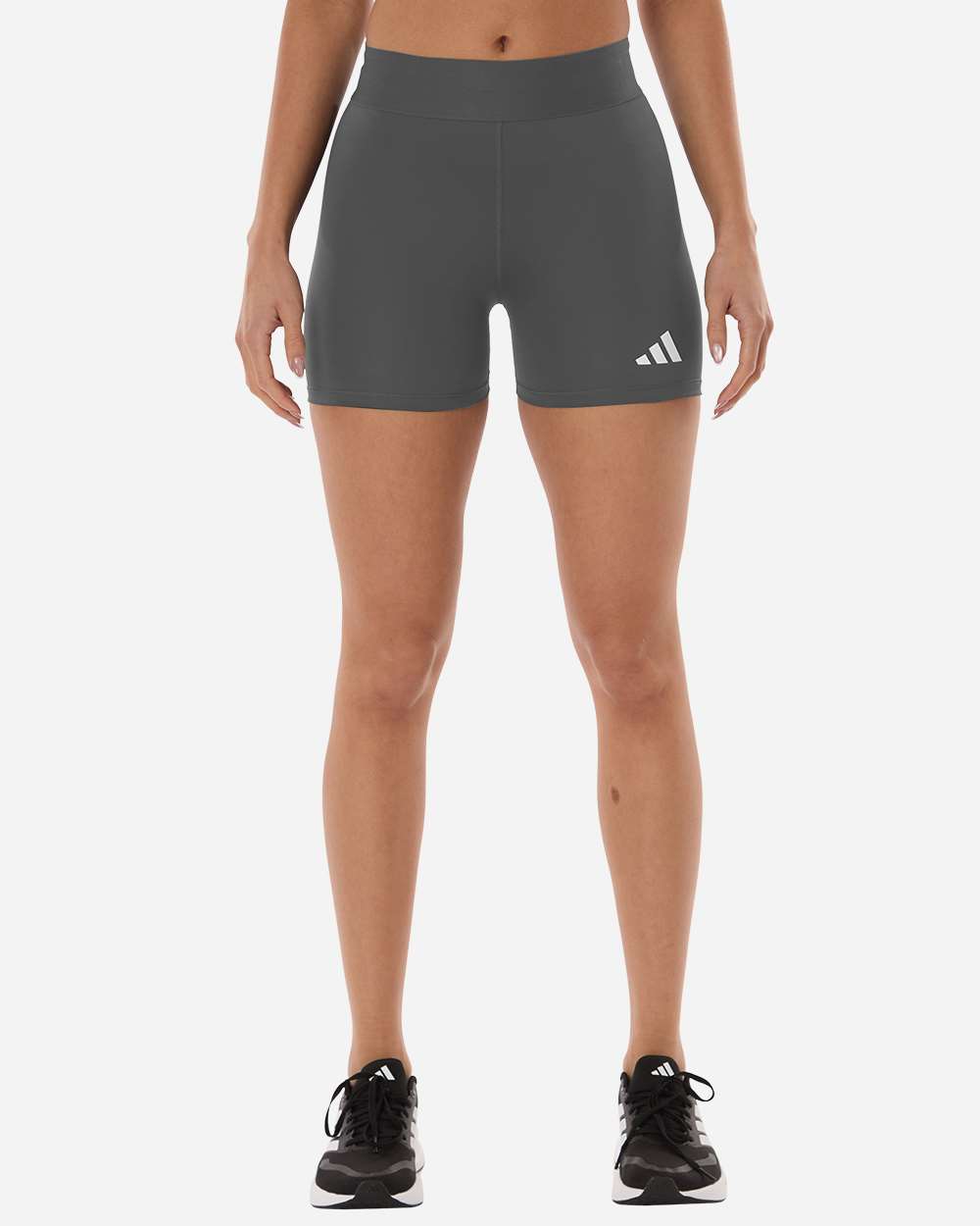 adidas Women's Techfit Compression Shorts in Team Grey Four, style AT310