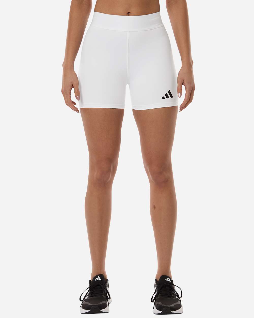 adidas Women's Techfit Compression Shorts in White, style AT310