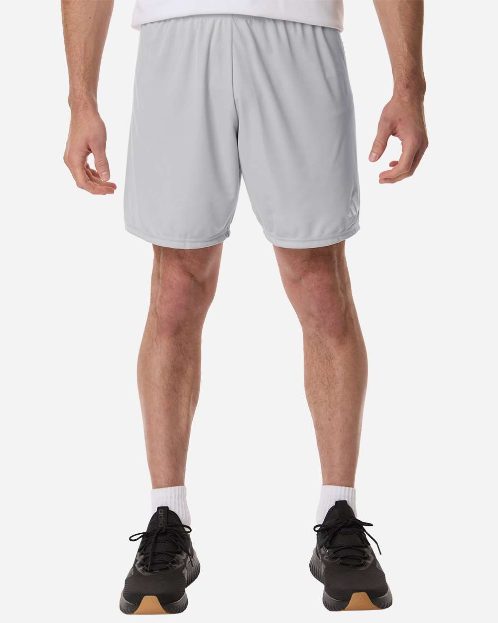 adidas Men's Entrada 26 Shorts in Team Light Grey/ White, style AT315