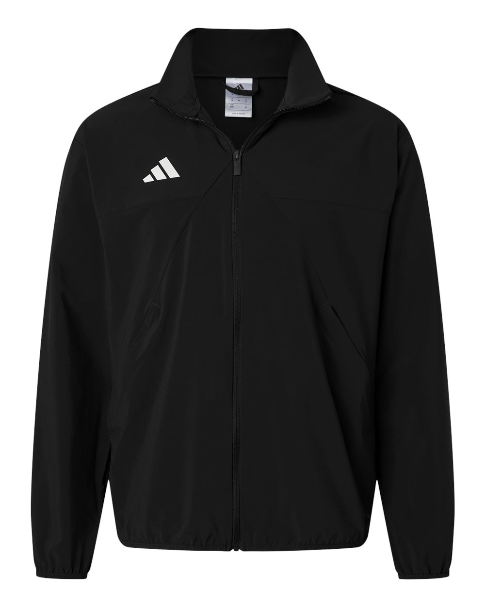 adidas Men's TIRO Woven Full-Zip Track Jacket in Black/ White, style AT500