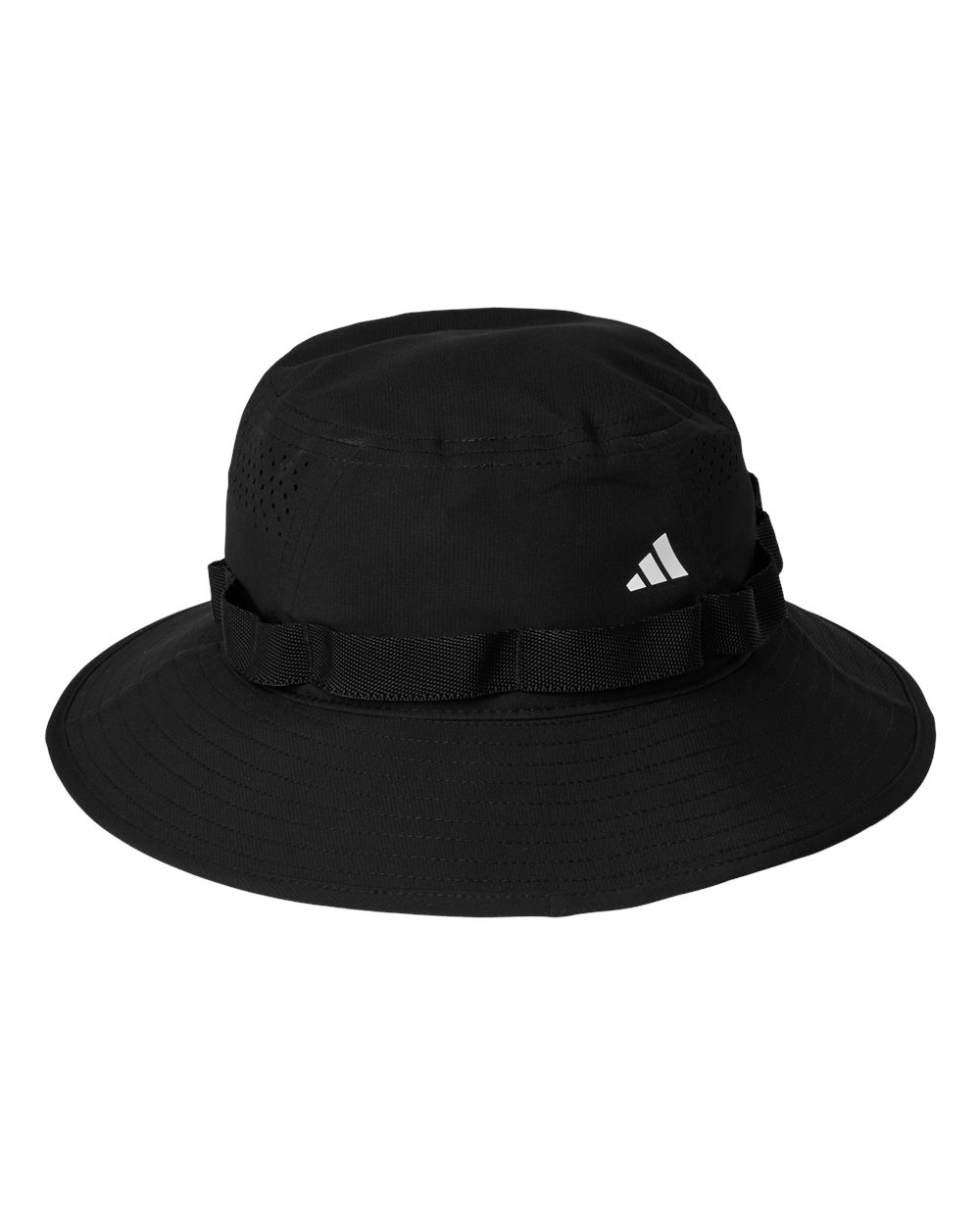 adidas Fundamental Victory Bucket Hat in Black/ White, style AH610