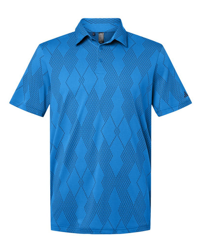 adidas Men's Ultimate365 Textured Polo in Lucid Ray Blue, style A2008