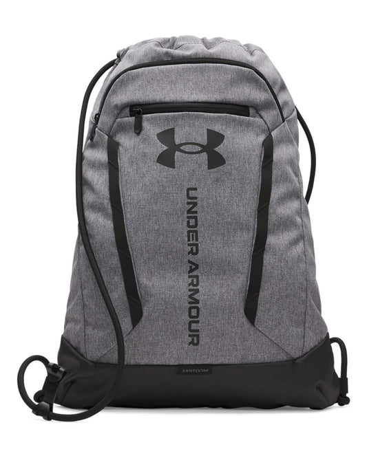Under Armour Hustle Sackpack in Castlerock/ Black/ Black, style 6000519