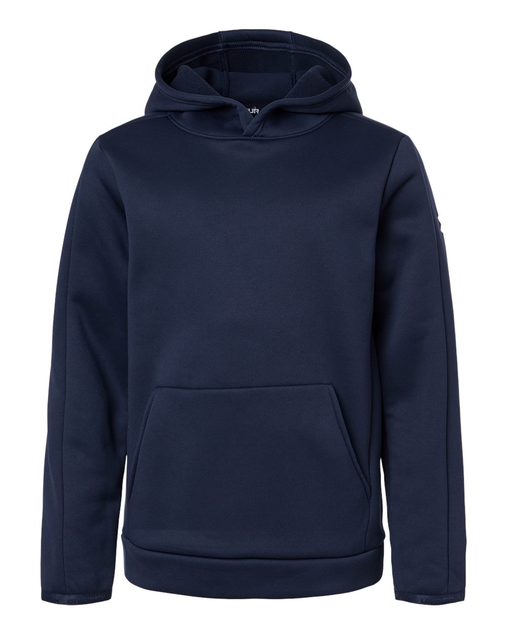 Under Armour Youth Fleece Pro Hooded Pullover in Midnight Navy/ White, style 6012355