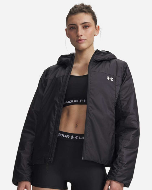 Under Armour Women's Venture Hybrid Jacket in Black/ White, style 6011499