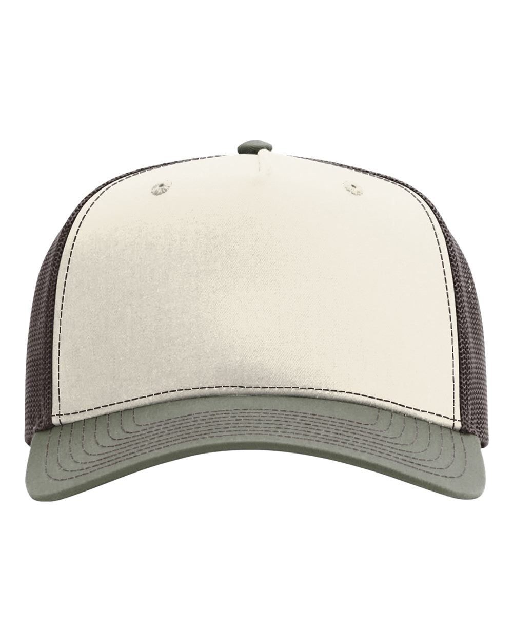 Richardson Five-Panel Champ Trucker Cap blank in Birch/ Brown/ Loden, style 112FPC
