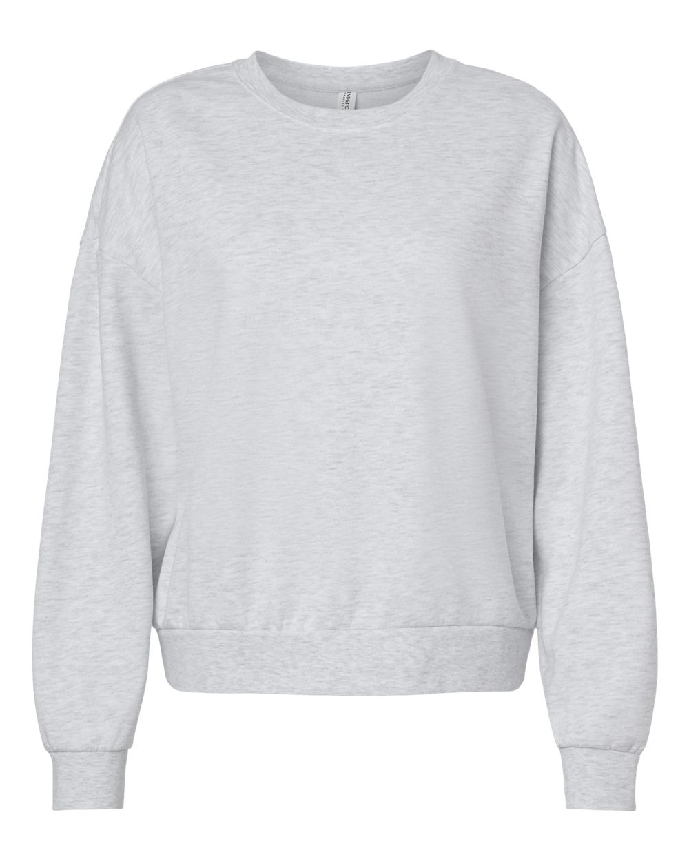 Independent Trading Co. PRM2700 Women's Wave Wash Sunday Crewneck in Ash Heather