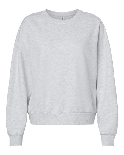 Independent Trading Co. PRM2700 Women's Wave Wash Sunday Crewneck in Ash Heather