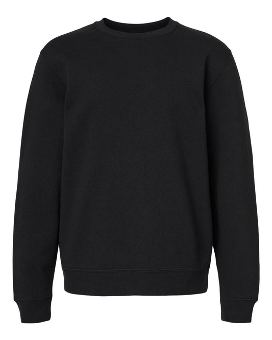 Independent Trading Co. SS3001Y Youth Midweight Crewneck in Black