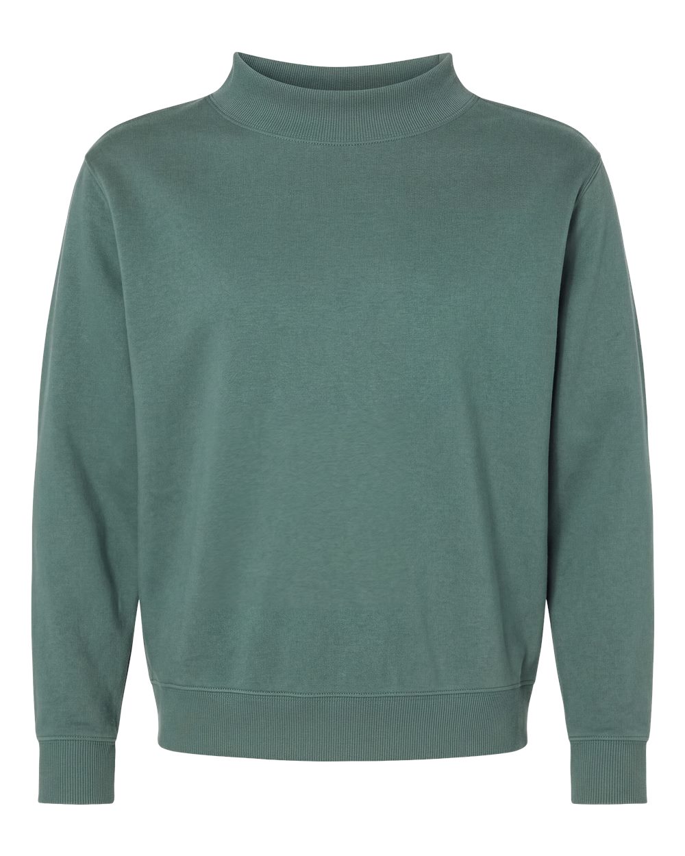 Live & Tell by LAT Unisex Mock Neck Fleece Sweatshirt blank in Basil, style 6928