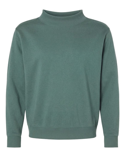 Live & Tell by LAT Unisex Mock Neck Fleece Sweatshirt blank in Basil, style 6928