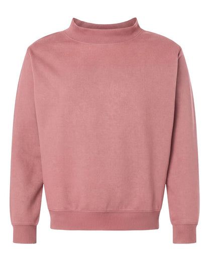 Live & Tell by LAT Unisex Mock Neck Fleece Sweatshirt in Mauvelous, style 6928