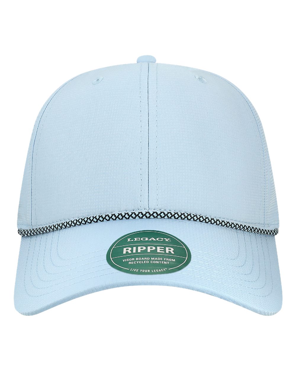 LEGACY Six-Panel Ripstop Rope Cap blank in Light Blue/ Crystal Blue, style RIPPER