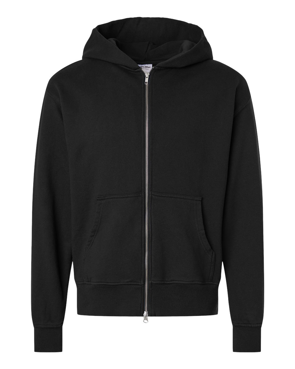 Shaka Wear Unisex Max Heavy Garment-Dyed Full-Zip Hooded Sweatshirt blank in Black, style SHGMZ