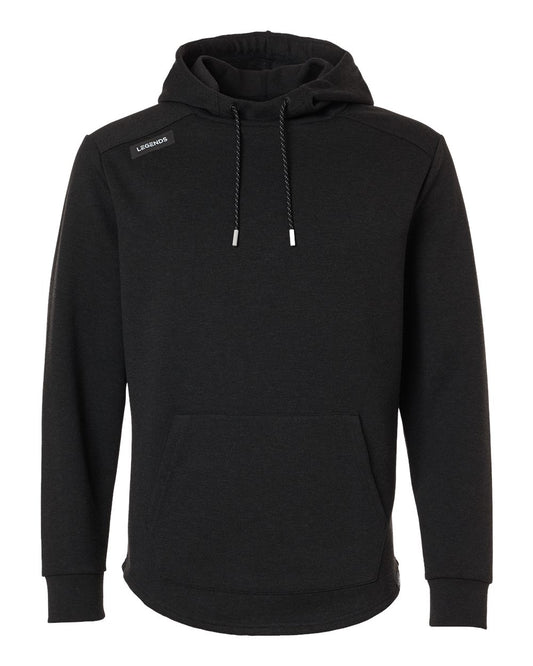 Legends Men's Hawthorne Tech Hooded Sweatshirt blank in Black Heather, style SWM00J007