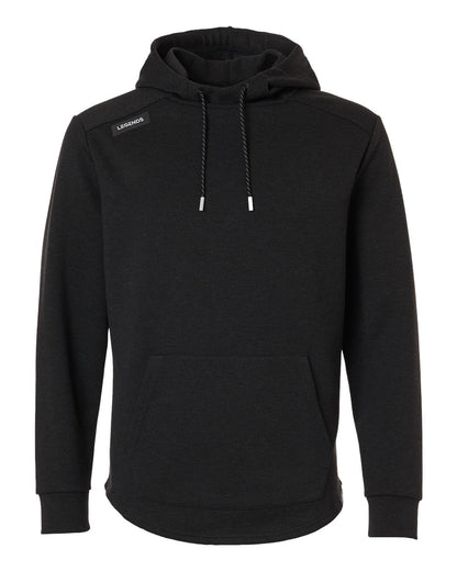 Legends Men's Hawthorne Tech Hooded Sweatshirt blank in Black Heather, style SWM00J007