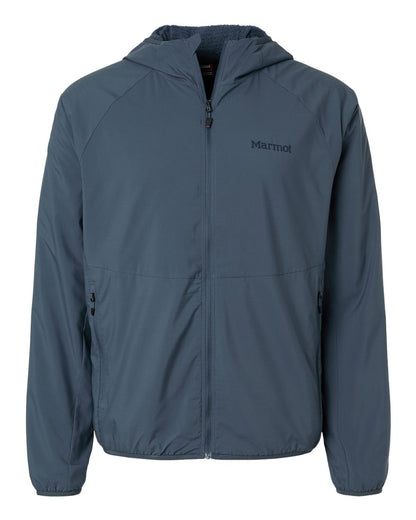 Marmot Men's Aerothermal Soft Shell Hooded Jacket blank in Thunderhead, style M16219