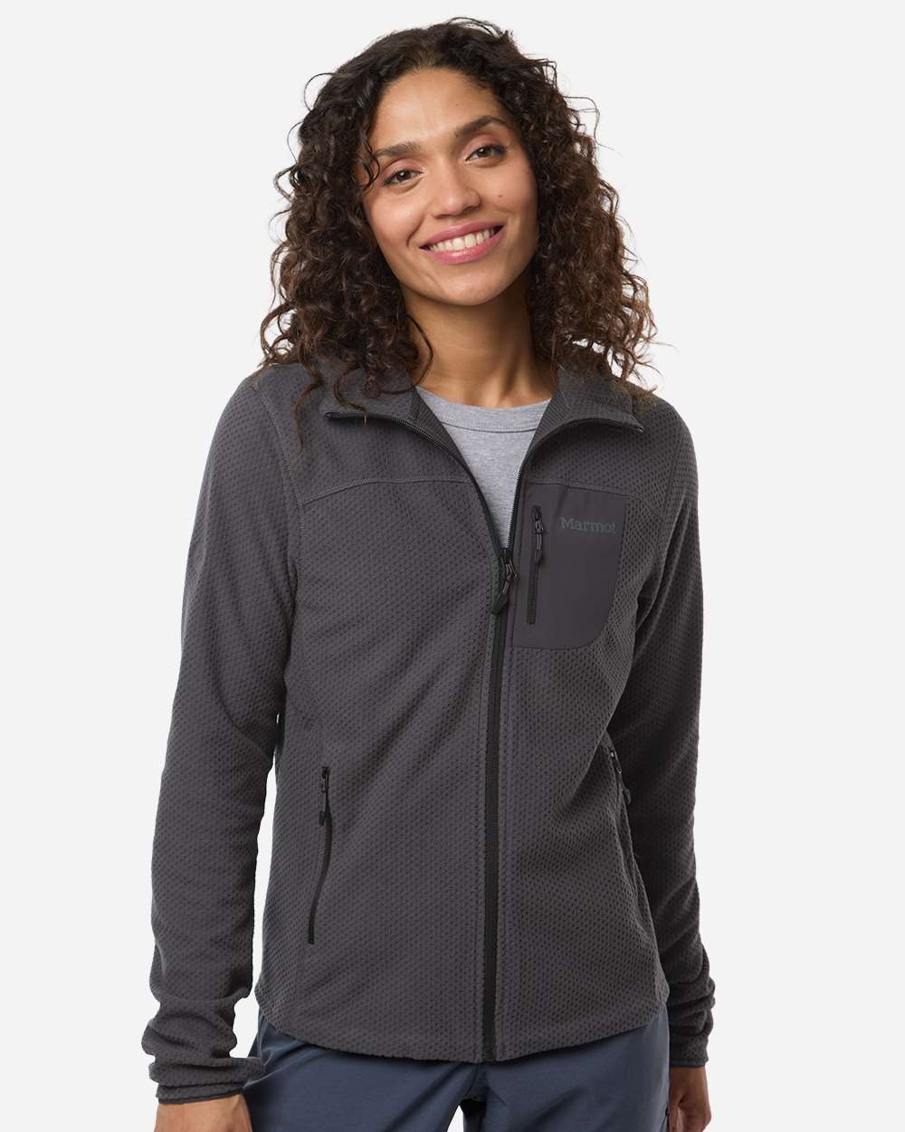 Marmot Women's Air Fleece Hooded Jacket in Blackened, style M16746