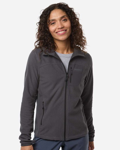 Marmot Women's Air Fleece Hooded Jacket in Blackened, style M16746
