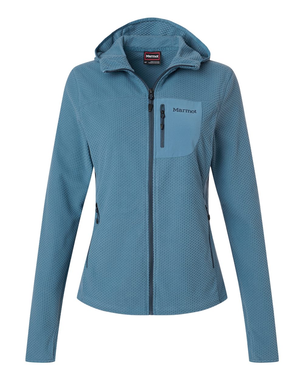 Marmot Women's Air Fleece Hooded Jacket in Summer Storm, style M16746