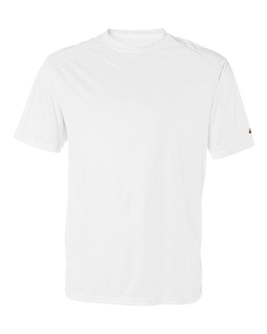 Badger 4120 B-Core Sport Shoulders Tee in White