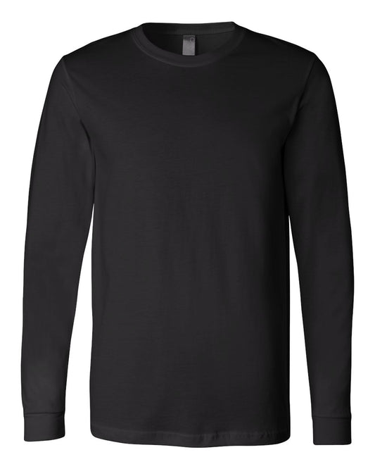 Bella+Canvas 3501 Unisex Jersey Long Sleeve Tee in Black