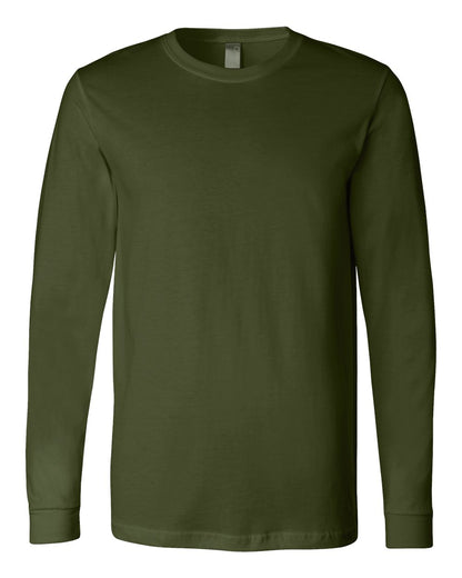 Bella+Canvas 3501 Unisex Jersey Long Sleeve Tee in Olive