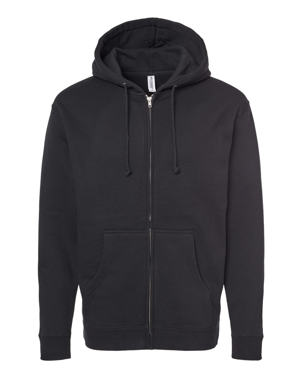 Independent Trading Co. IND4000Z Heavyweight Full-Zip Hooded Sweatshirt in Black