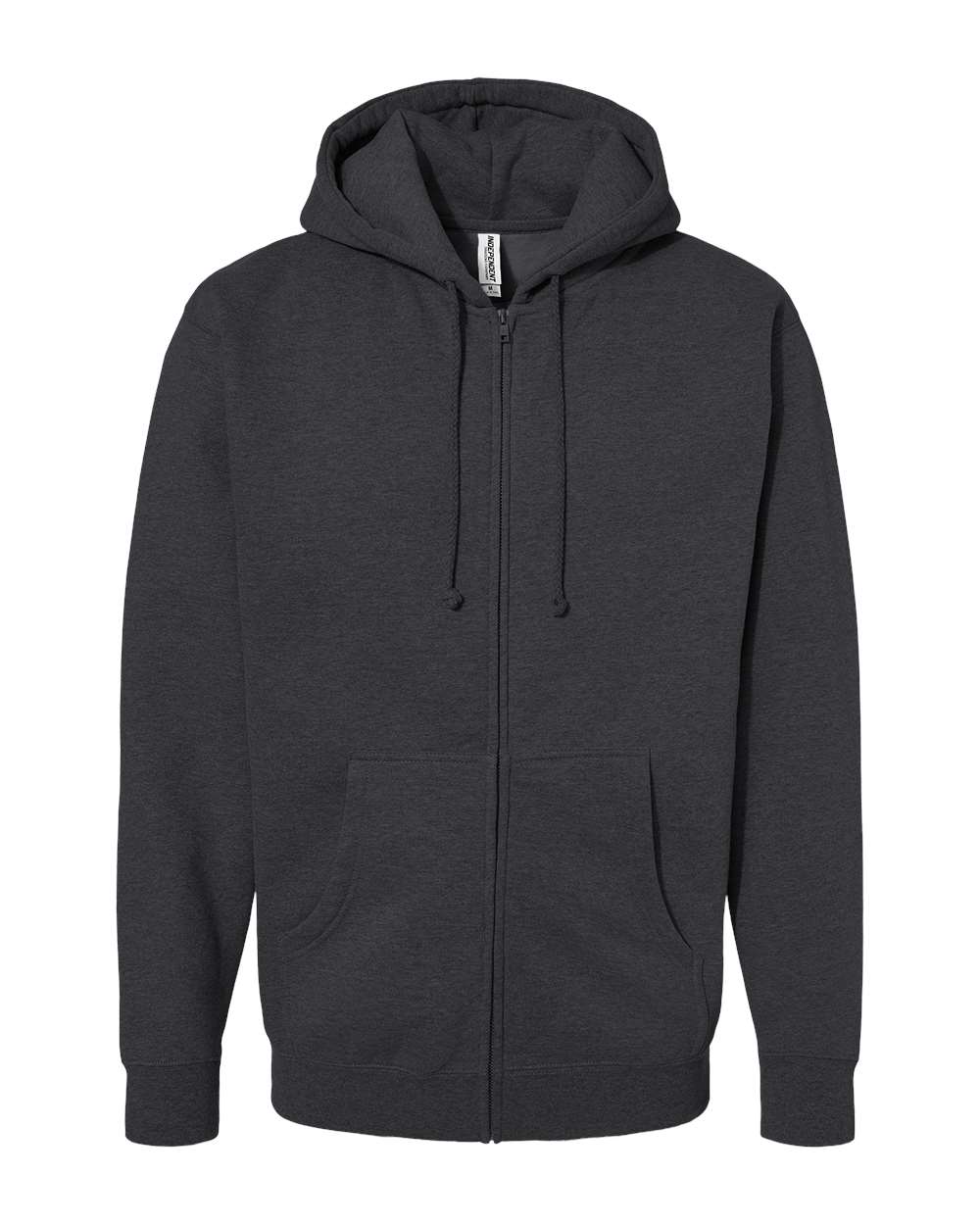 Independent Trading Co. IND4000Z Heavyweight Full-Zip Hooded Sweatshirt in Charcoal Heather