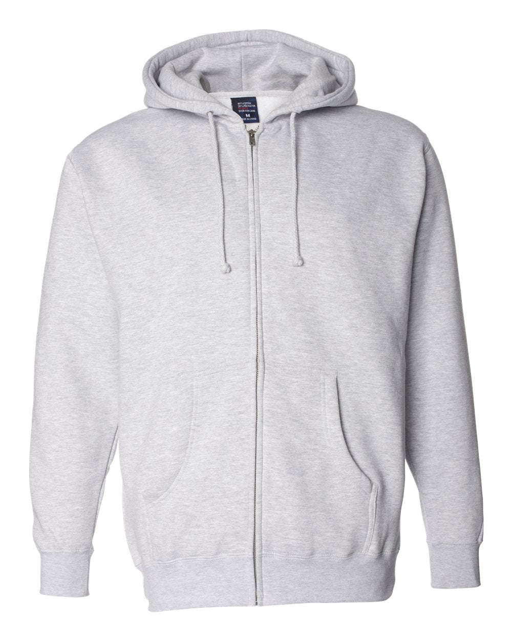 Independent Trading Co. IND4000Z Heavyweight Full-Zip Hooded Sweatshirt in Grey Heather