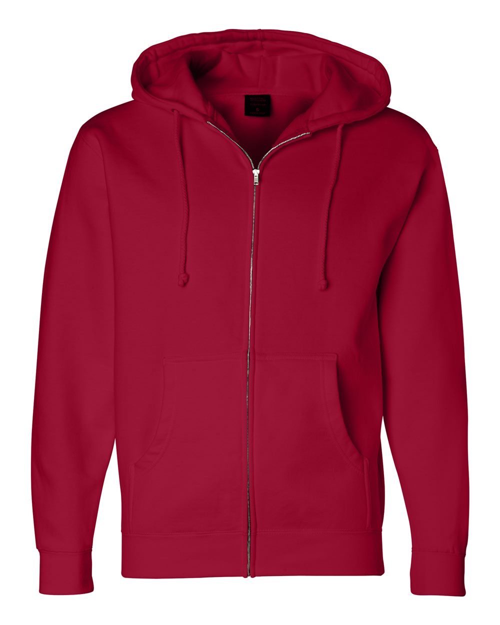 Independent Trading Co. IND4000Z Heavyweight Full-Zip Hooded Sweatshirt in Red