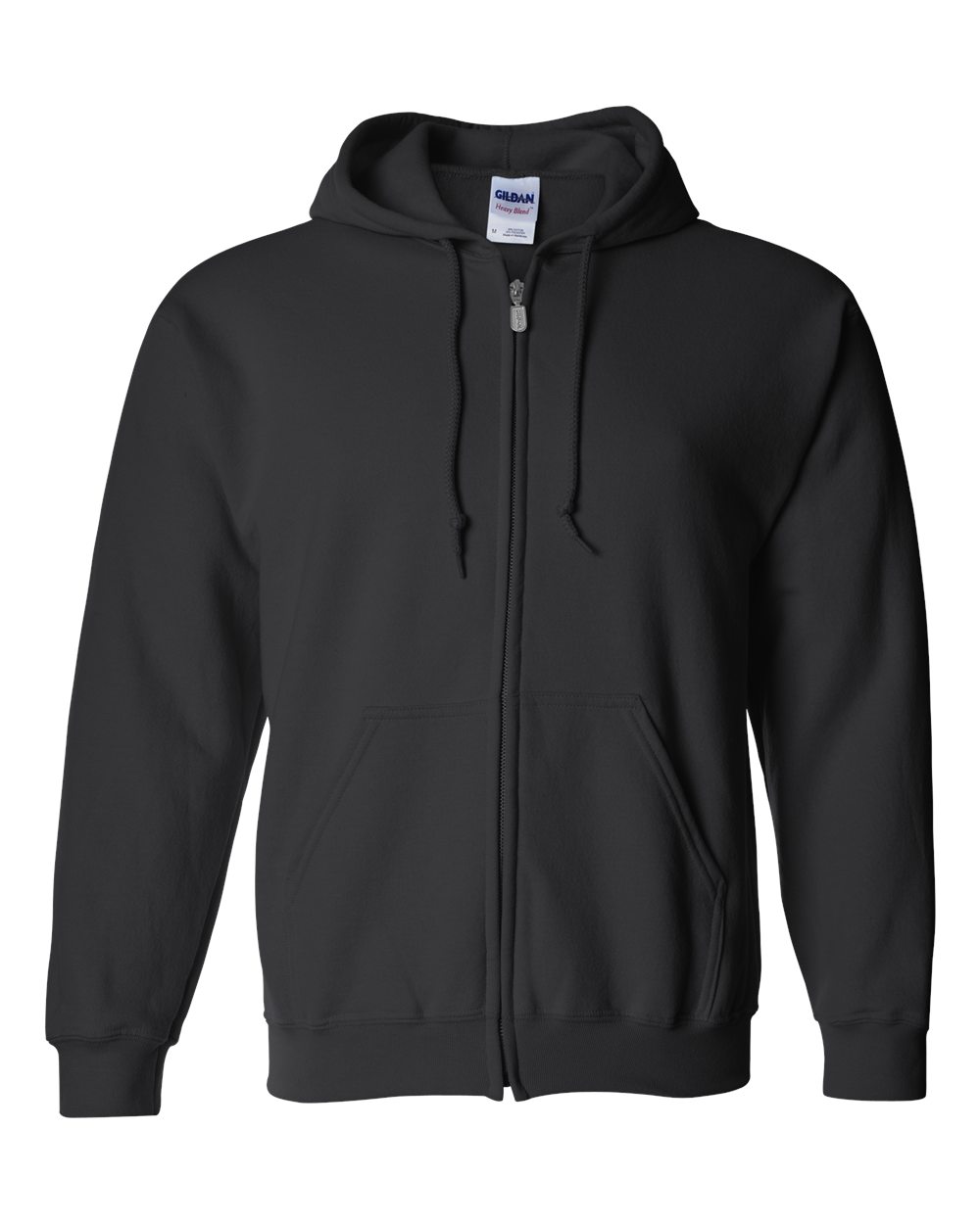 Gildan 18600 Heavy Blend Full-Zip Hooded Sweatshirt in Black