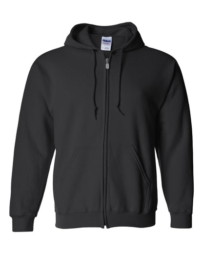 Gildan 18600 Heavy Blend Full-Zip Hooded Sweatshirt in Black