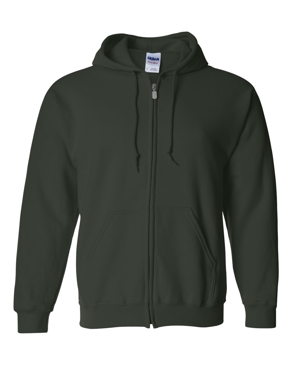 Gildan 18600 Heavy Blend Full-Zip Hooded Sweatshirt in Forest