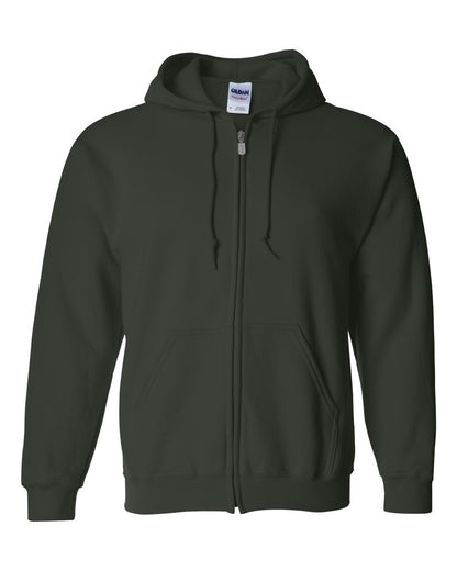 Gildan 18600 Heavy Blend Full-Zip Hooded Sweatshirt in Forest