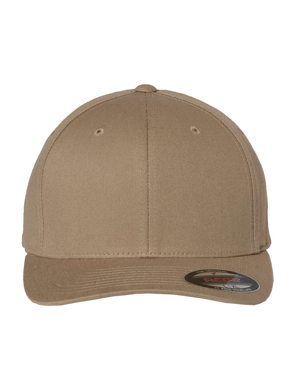 Flexfit 5001 V-Flexfit Cotton Twill Fitted Cap in Khaki