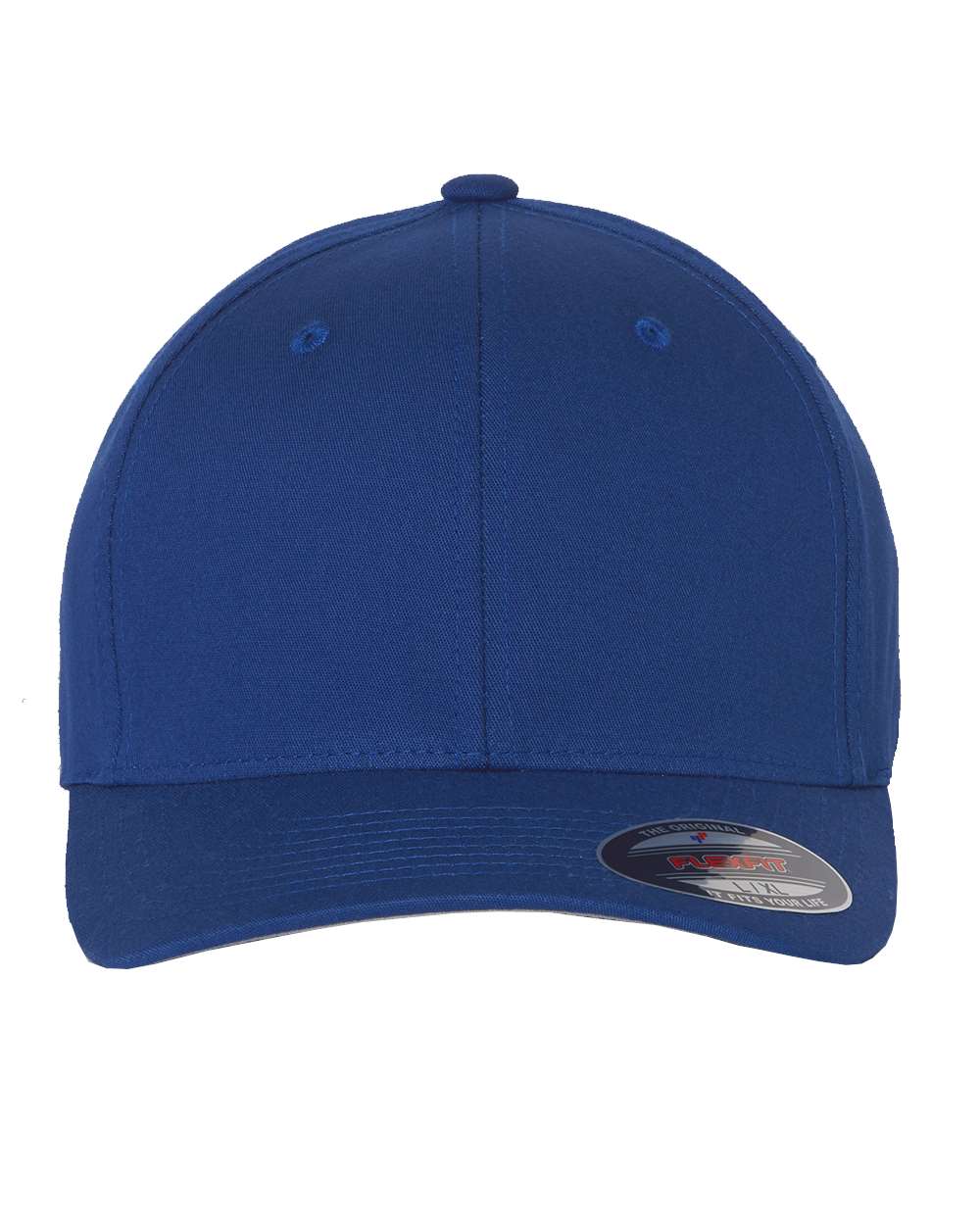 Flexfit 5001 V-Flexfit Cotton Twill Fitted Cap in Royal Blue