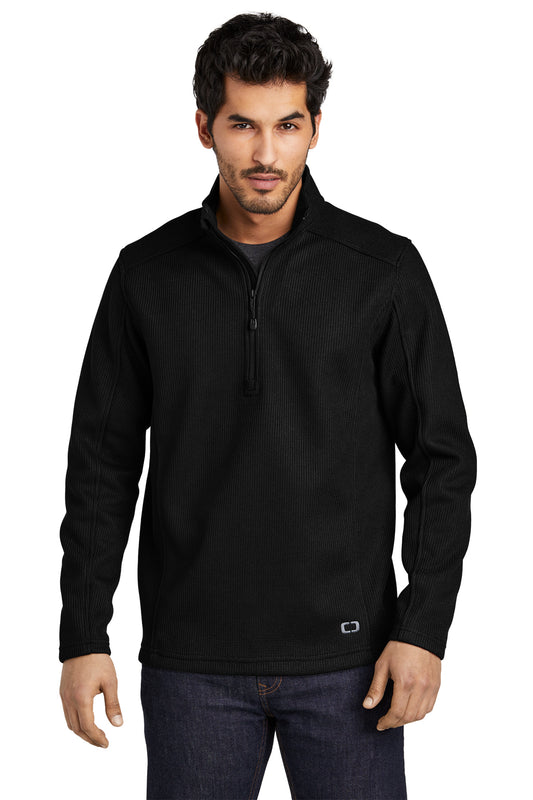 OGIO Grit Fleece 1/2-Zip in Blacktop, style OG729