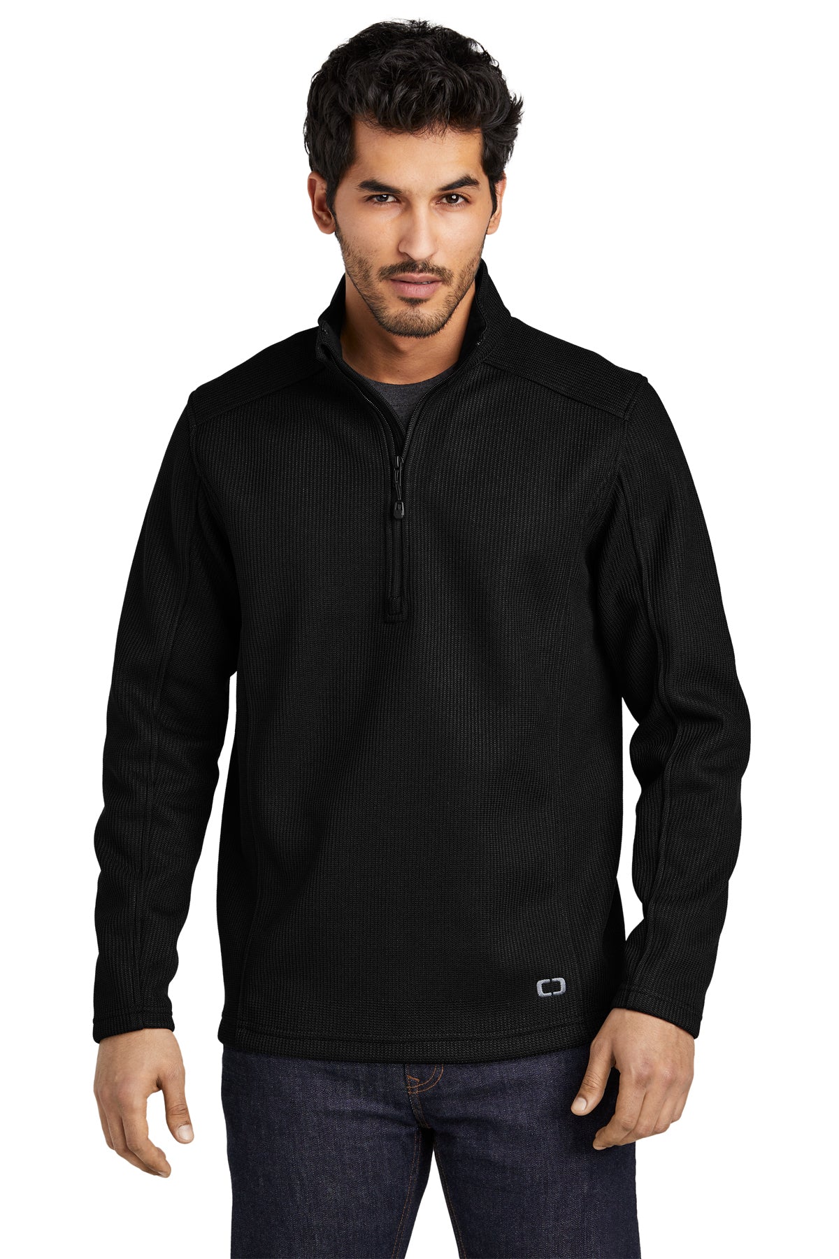 OGIO Grit Fleece 1/2-Zip in Blacktop, style OG729