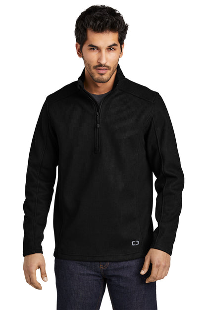 OGIO Grit Fleece 1/2-Zip in Blacktop, style OG729