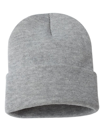 Sportsman SP12 12" Cuffed Beanie in Heather Grey