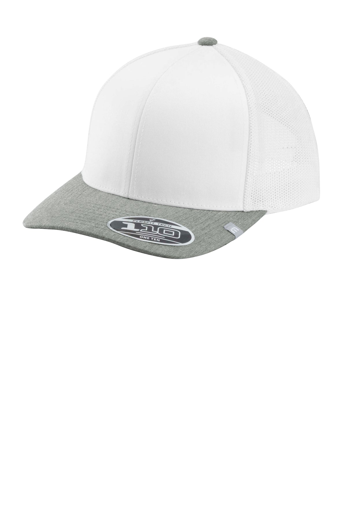 TravisMathew Cruz Colorblock Trucker Cap in White/ Heather Grey, style TM1MY390