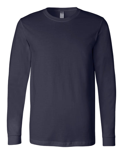 Bella+Canvas 3501 Unisex Jersey Long Sleeve Tee in Navy