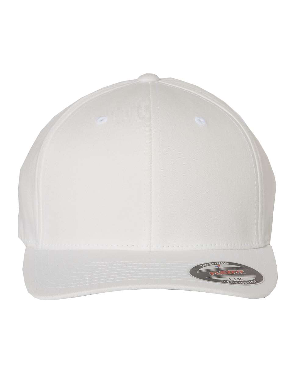 Flexfit 5001 V-Flexfit Cotton Twill Fitted Cap in White