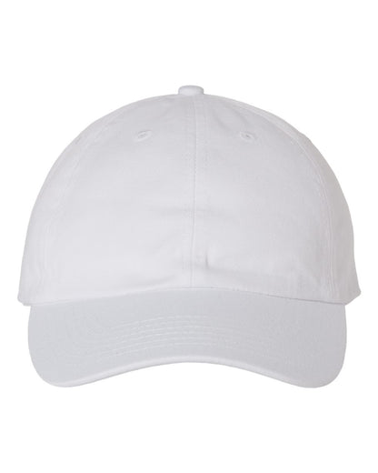 Valucap VC300A Bio-Washed Classic Dad Hat in White
