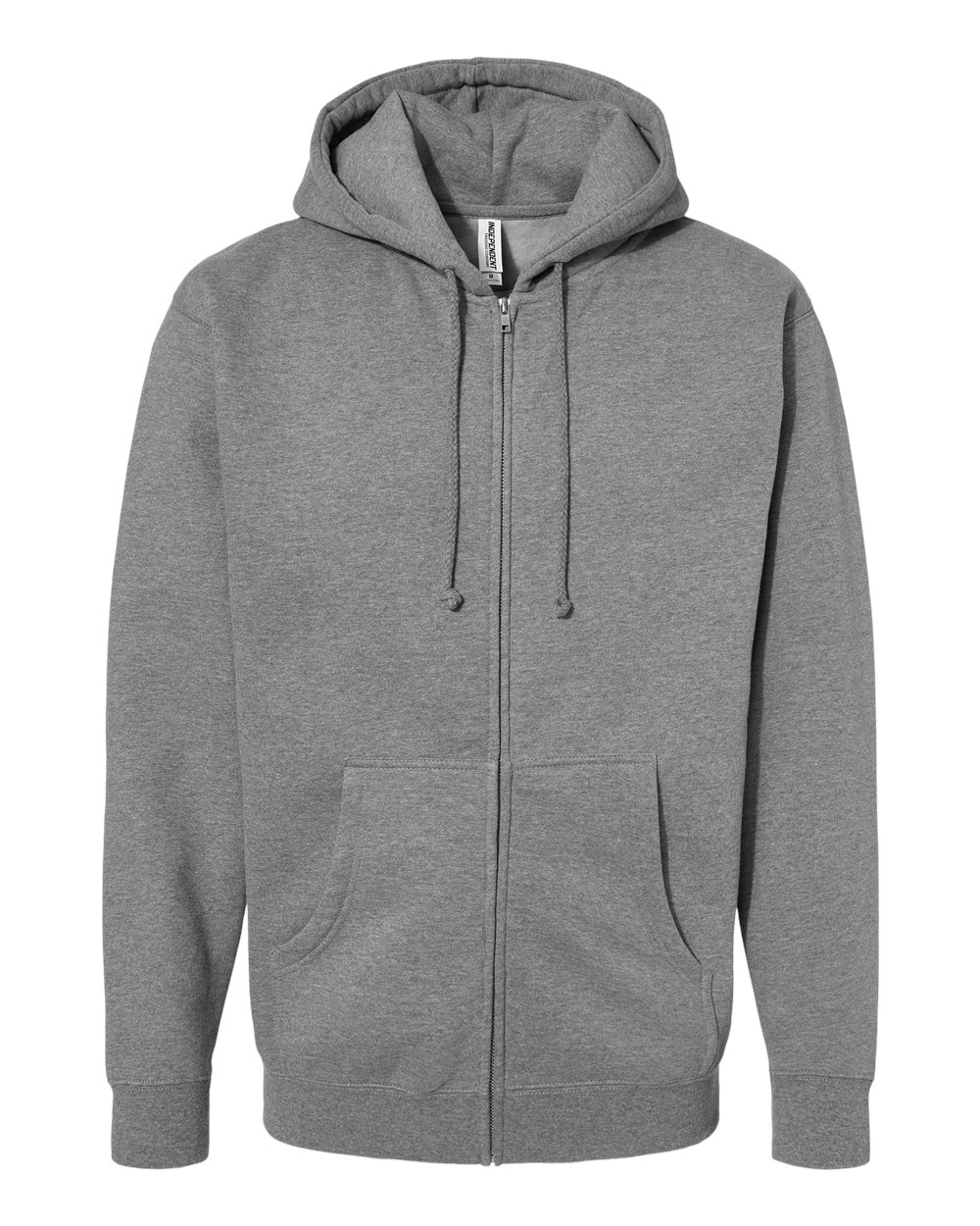 Independent Trading Co. IND4000Z Heavyweight Full-Zip Hooded Sweatshirt in Gunmetal Heather