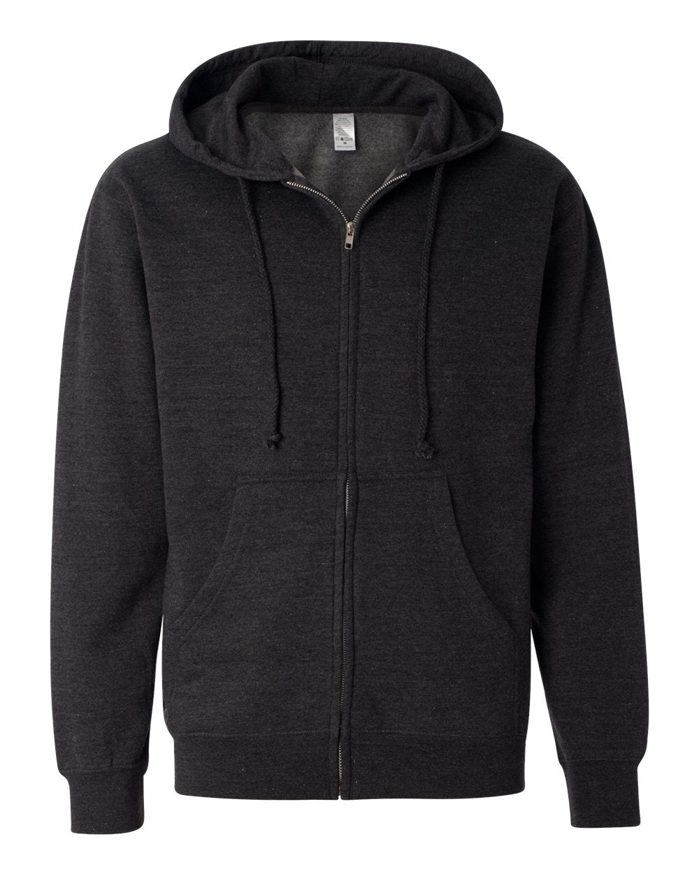 Independent Trading Co. SS4500Z Midweight Full-Zip Hooded Sweatshirt in Charcoal Heather