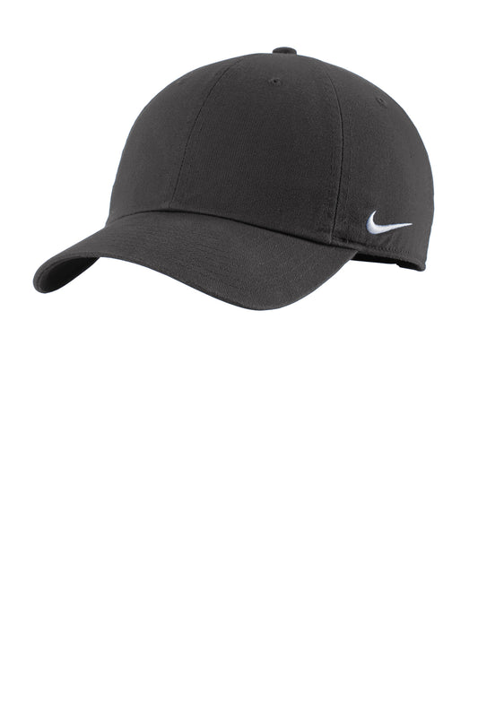 Nike Heritage Cotton Twill Cap in Anthracite, style NKFB5677