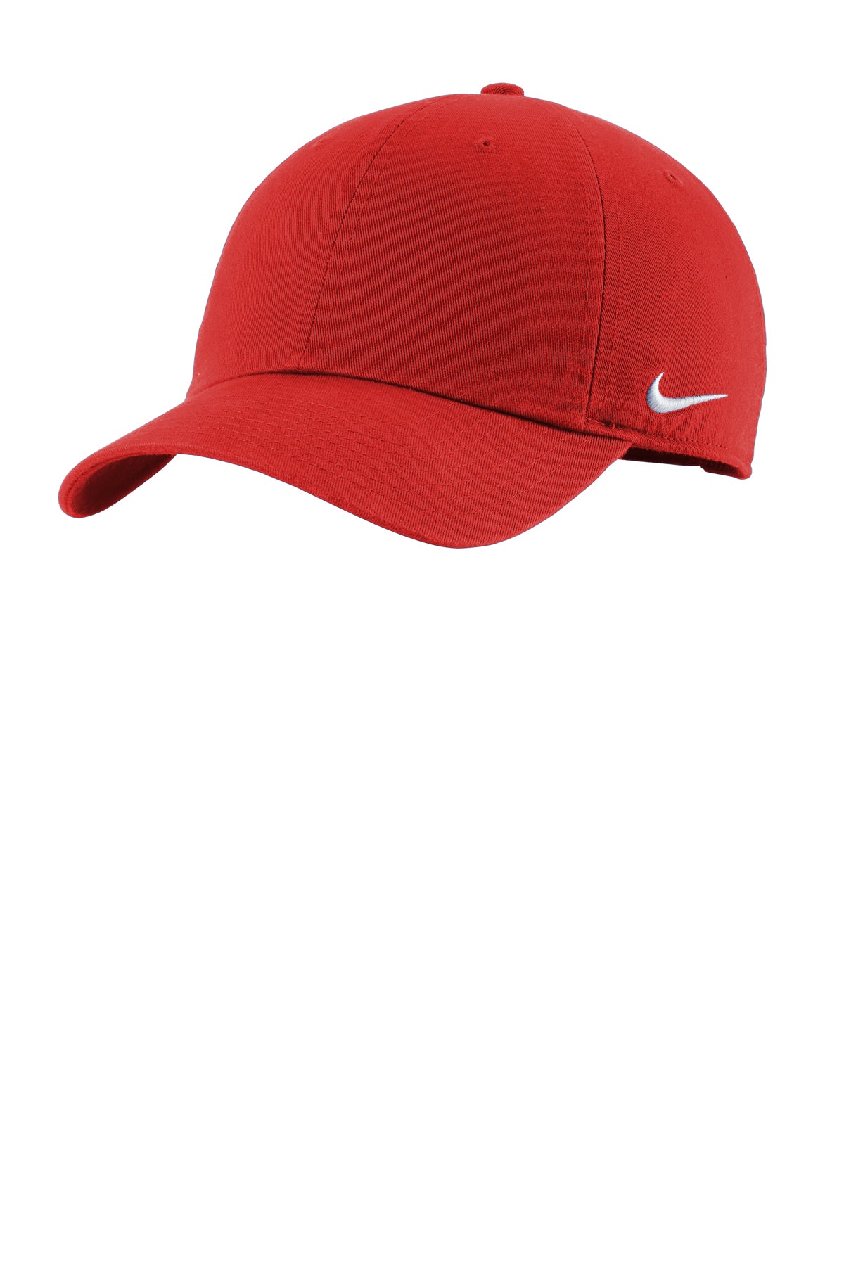 Nike Heritage Cotton Twill Cap in University Red, style NKFB5677